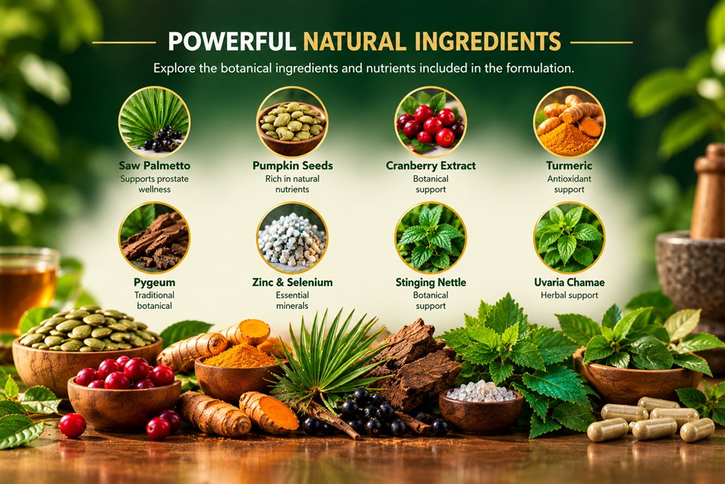 PROSTAGUARD360 Powerful Natural Botanical Ingredients Display
